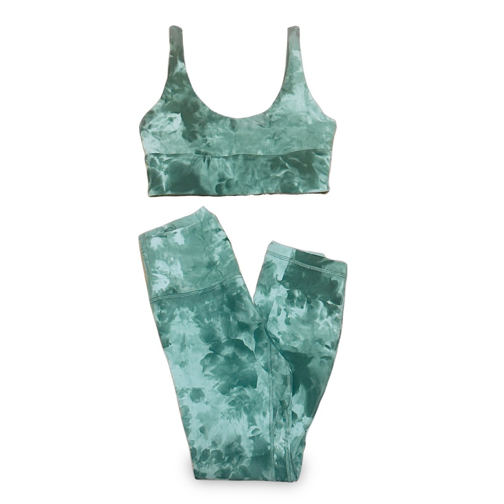 Lululemon Green Tie Dye Matching Set
